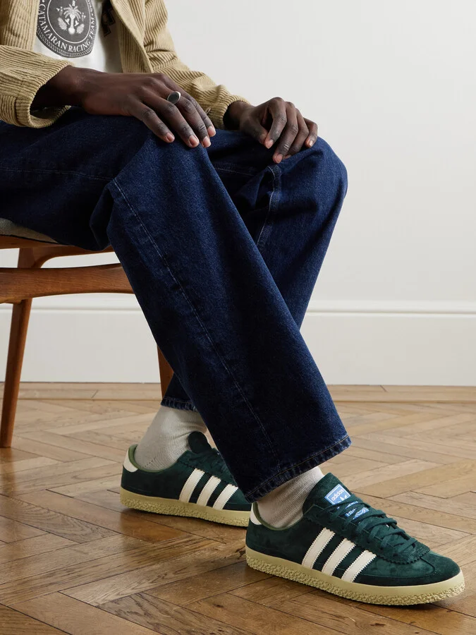Roelee SPZL Leather-Trimmed Suede Sneakers - Image 2