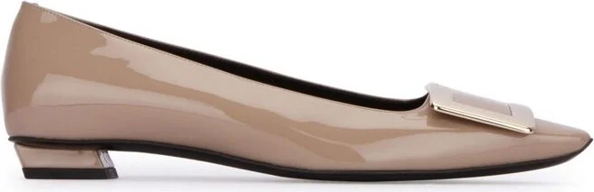 Roger Vivier Belle Buckled Ballerina Flats