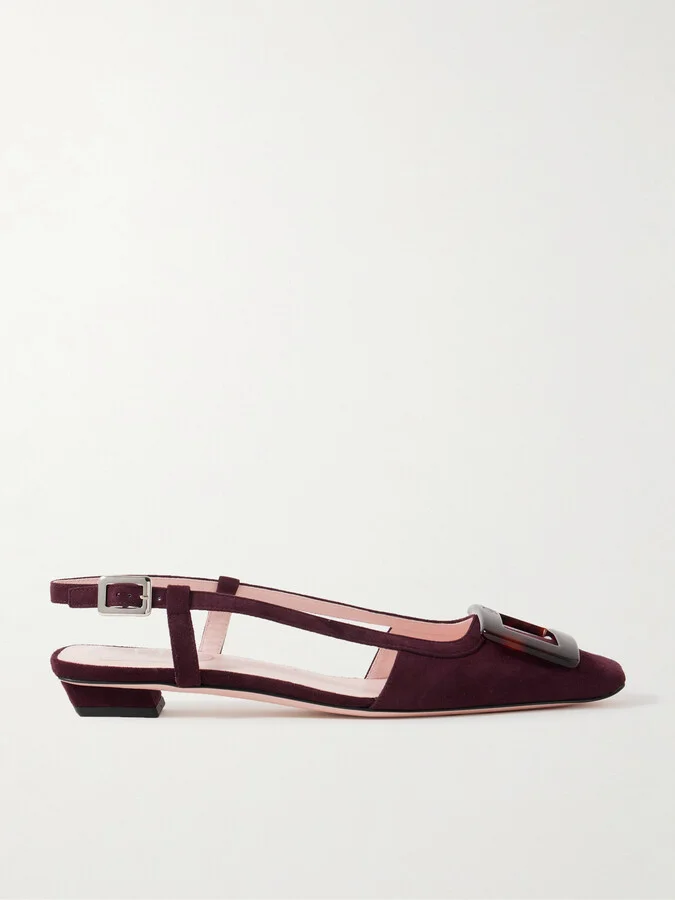 Roger Vivier - Belle Vivier 25 Suede Pumps - Burgundy