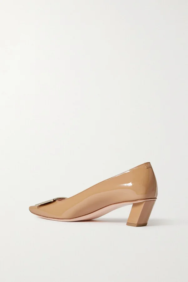 Roger Vivier - Belle Vivier 45 Patent-leather Pumps - Brown - Image 3