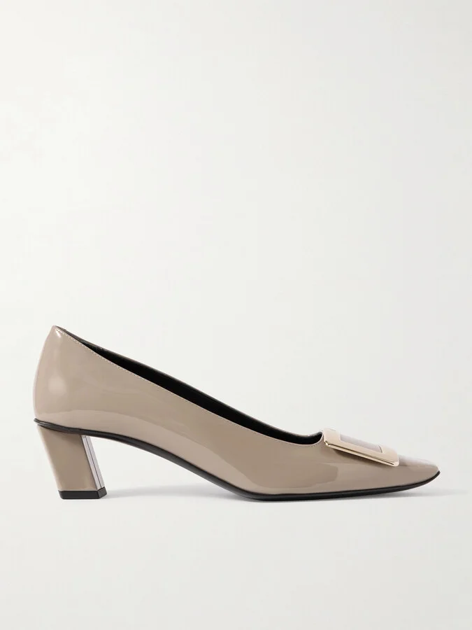 Roger Vivier - Belle Vivier 45 Patent-leather Pumps - Brown