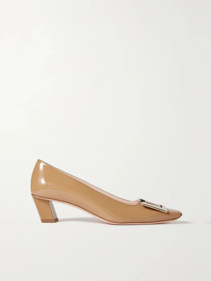 Roger Vivier - Belle Vivier 45 Patent-leather Pumps - Brown