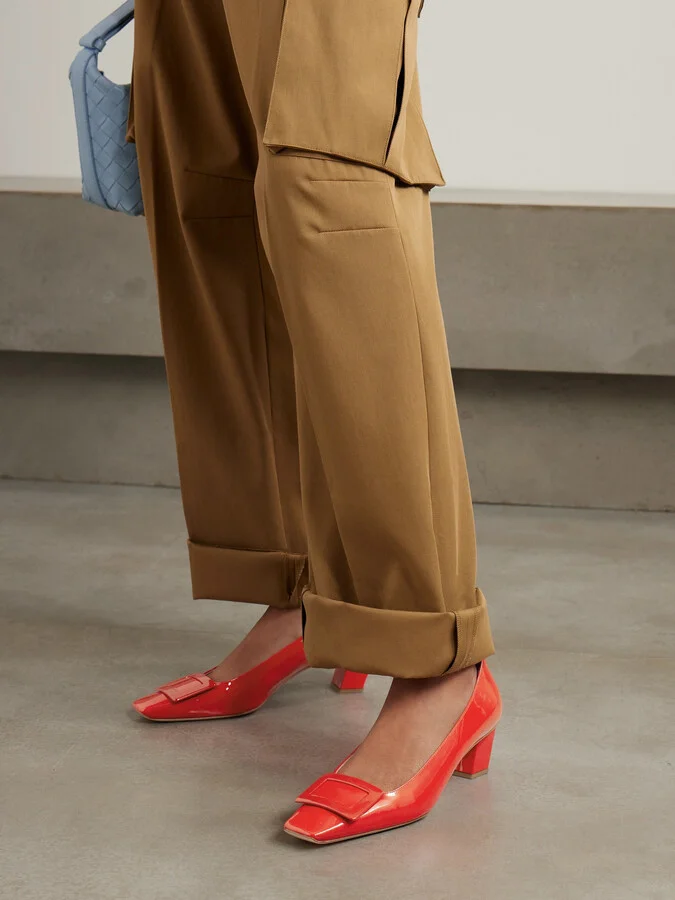 Roger Vivier - Belle Vivier 45 Patent-leather Pumps - Red - Image 2