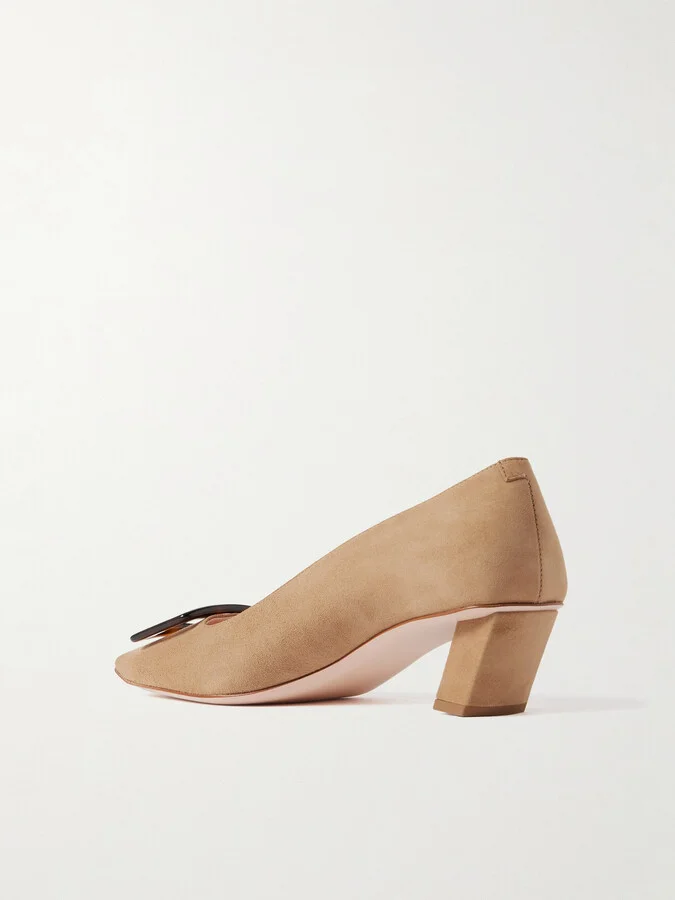 Roger Vivier - Belle Vivier 45 Suede Pumps - Brown - Image 3