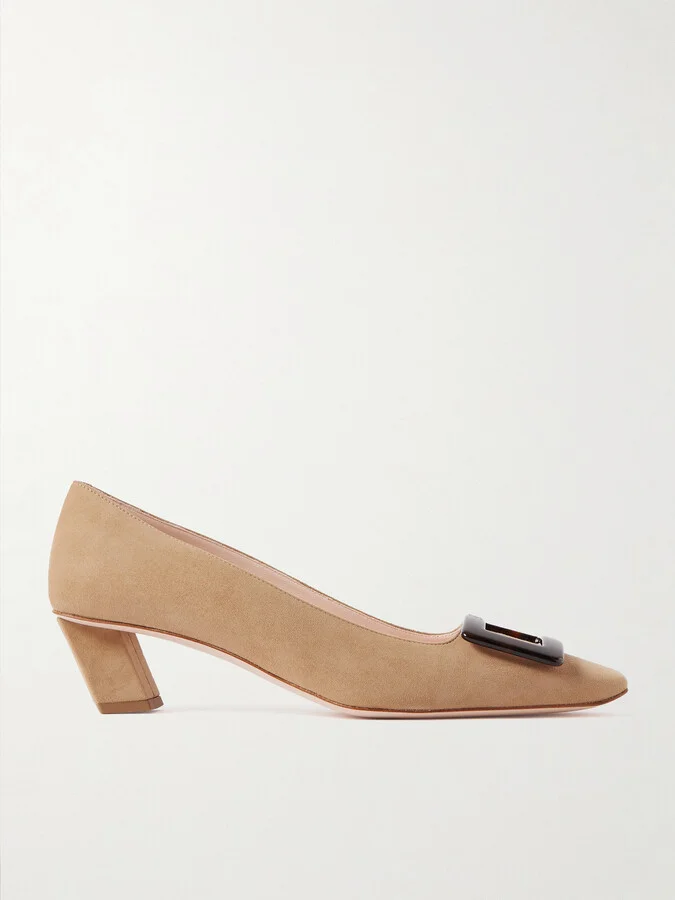 Roger Vivier - Belle Vivier 45 Suede Pumps - Brown