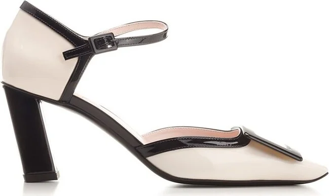 Roger Vivier Belle Vivier Lacquered Buckle Dorsay Pumps