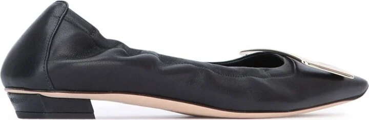 Roger Vivier Belle Vivier Leather Ballet Flats - Image 2