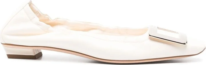 Roger Vivier Belle Vivier Leather Ballet Flats