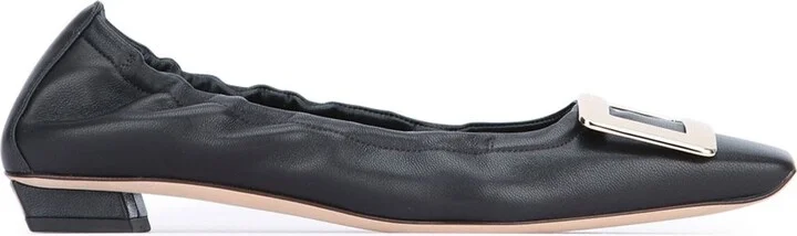 Roger Vivier Belle Vivier Leather Ballet Flats
