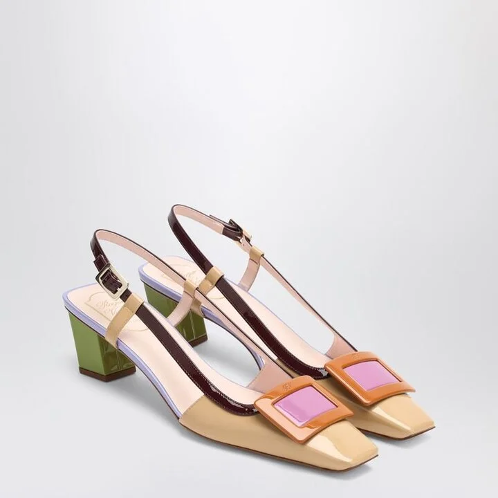 Roger Vivier Belle Vivier Multicolour Patent Slingback - Image 2