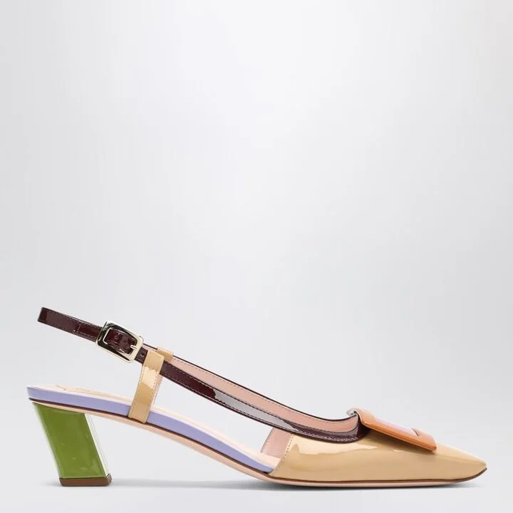 Roger Vivier Belle Vivier Multicolour Patent Slingback