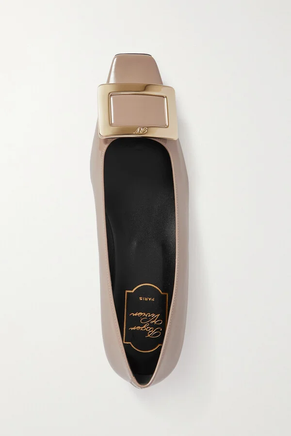 Roger Vivier - Belle Vivier Patent-leather Ballet Flats - Brown - Image 5