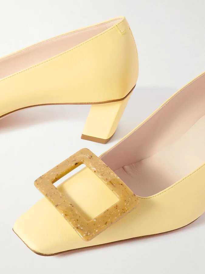 Roger Vivier - Belle Vivier Patent-leather Pumps - Yellow - Image 4