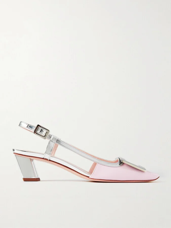 Roger Vivier - Belle Vivier Patent-leather Slingback Pumps - Pink