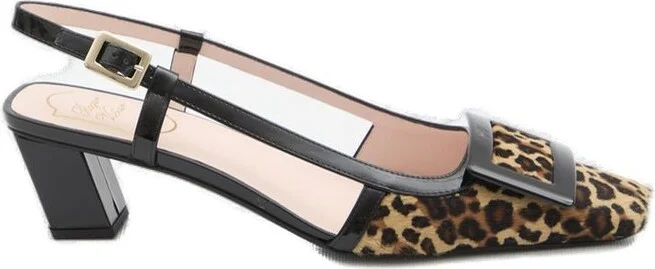 Roger Vivier Belle Vivier Squared Toe Slingbacks