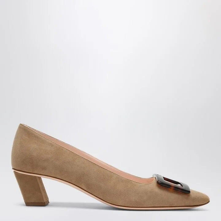 Roger Vivier Belle Vivier Tobacco Suede Décolletté