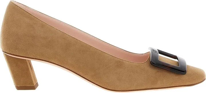 Roger Vivier Belle Vivier Turtle Leather Pumps