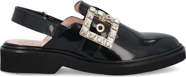 Roger Vivier Buckle Embellished Round Toe Sandals