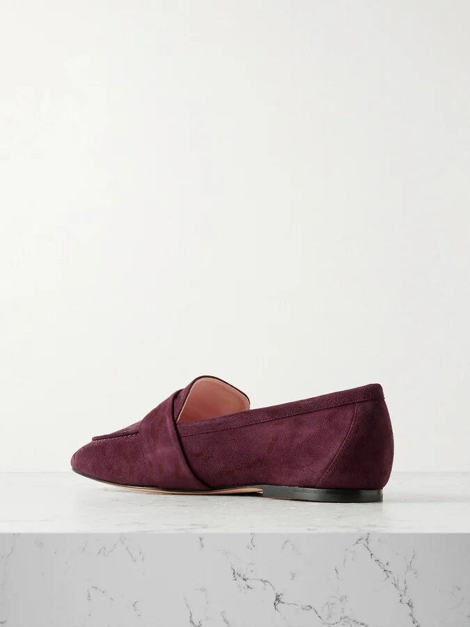 Roger Vivier - Buckled Suede Loafers - Red - Image 3