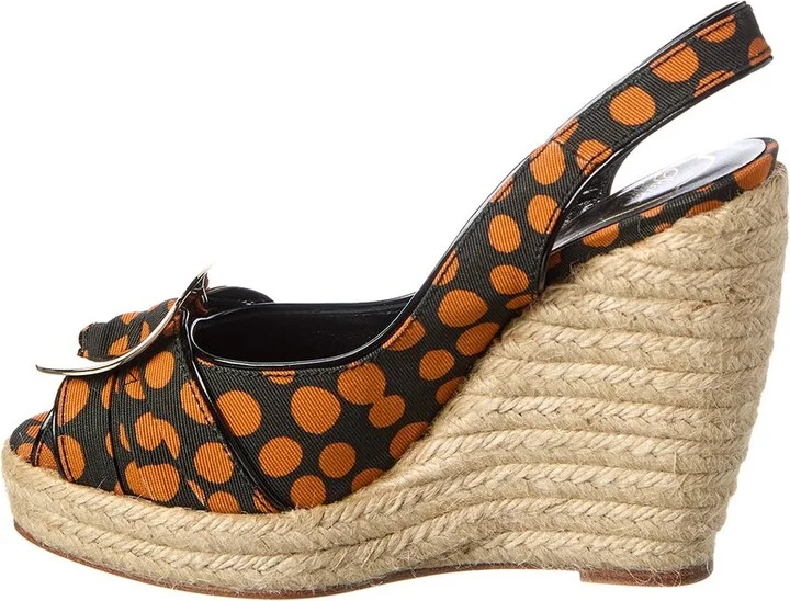 Roger Vivier Cordella Grosgrain Slingback Wedge Sandal - Image 2
