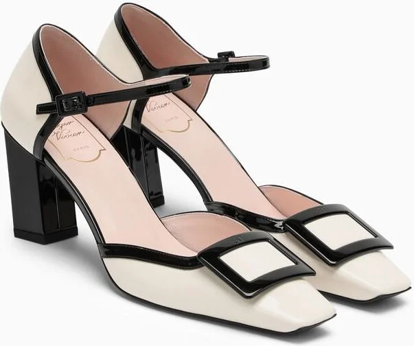 Roger Vivier Cream/Black Patent Mary-Jane - Image 2