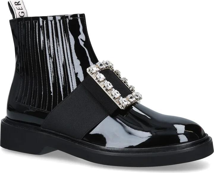 Roger Vivier Crystal-Embellished Chelsea Viv' Rangers Boots