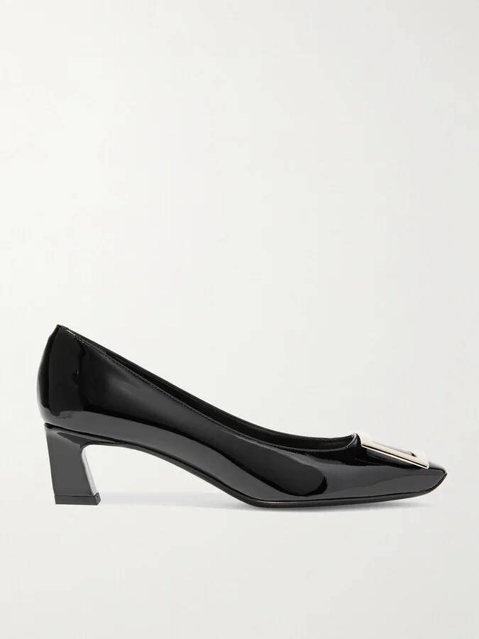 Roger Vivier - Decollete Trompette 45 Patent-leather Pumps - Black