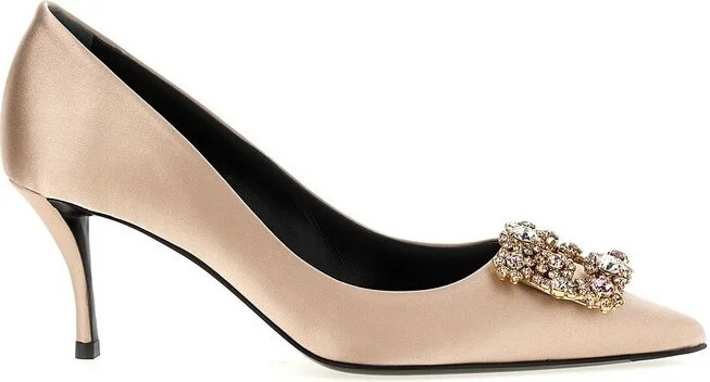 Roger Vivier Efflorescence Embellished Pointed-Toe Pumps
