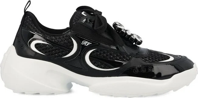 Roger Vivier Embellished Lace-Up Sneakers