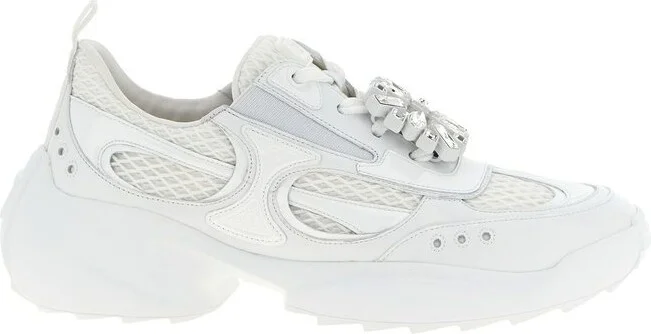 Roger Vivier Embellished Lace-Up Sneakers
