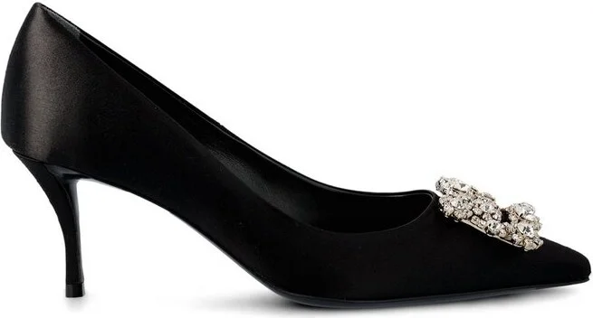 Roger Vivier Embellished Pointed Toe Pumps