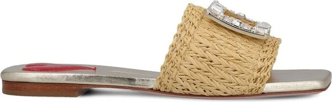 Roger Vivier Embellished Slip-On Sandals