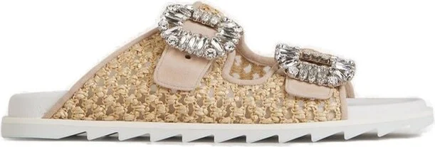 Roger Vivier Embellished Slip-On Sandals