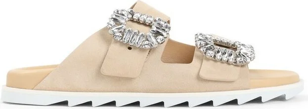 Roger Vivier Embellished Slip-On Sandals
