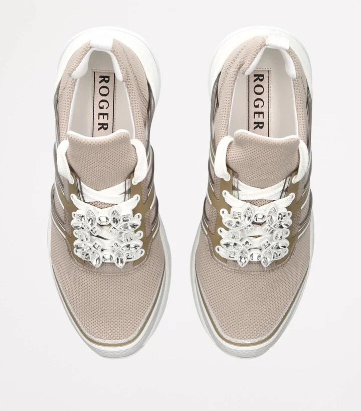 Roger Vivier Embellished Viv Run Sneakers - Image 4