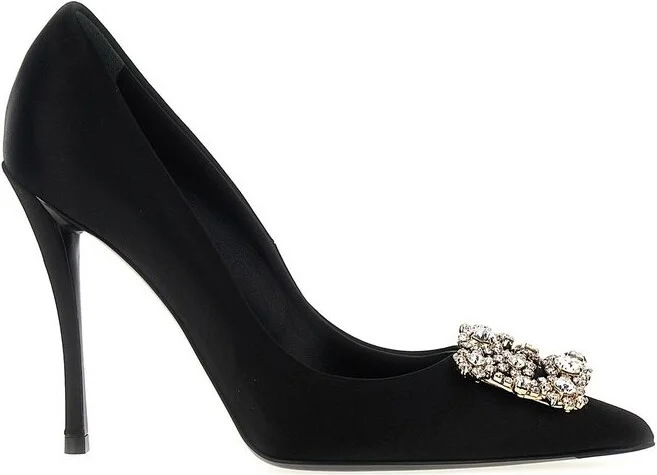 Roger Vivier Flower Strass Buckle Pumps