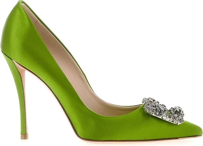 Roger Vivier Flower Strass Buckle Pumps