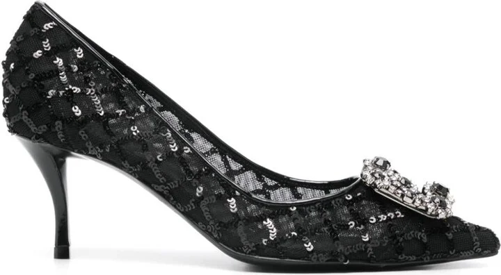 Roger Vivier Flower Strass Pumps