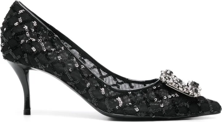 Roger Vivier Flower Strass Pumps
