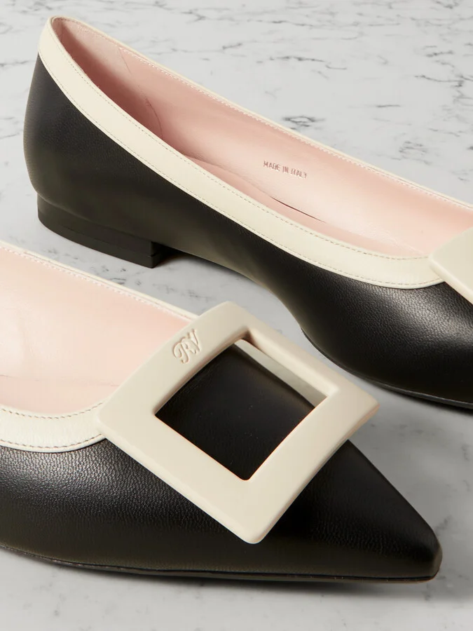 Roger Vivier - Gommettine Buckled Patent-leather Ballet Flats - Black - Image 4