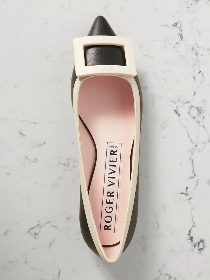 Roger Vivier - Gommettine Buckled Patent-leather Ballet Flats - Black - Image 5