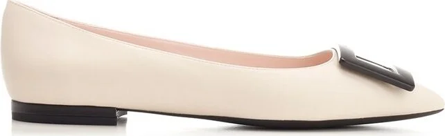 Roger Vivier Gommettine Pointed-Toe Flat Shoes