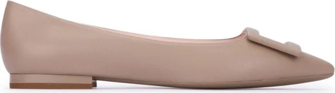 Roger Vivier Gommettine Pointed-Toe Flat Shoes