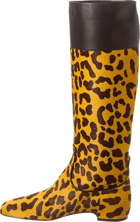 Roger Vivier Haircalf & Leather Knee-High Boot - Image 2