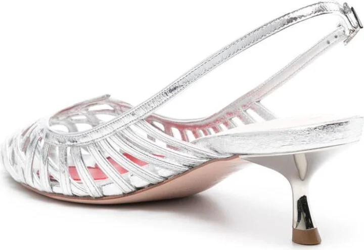 Roger Vivier I Love Vivier Leather Slingback Pumps - Image 3