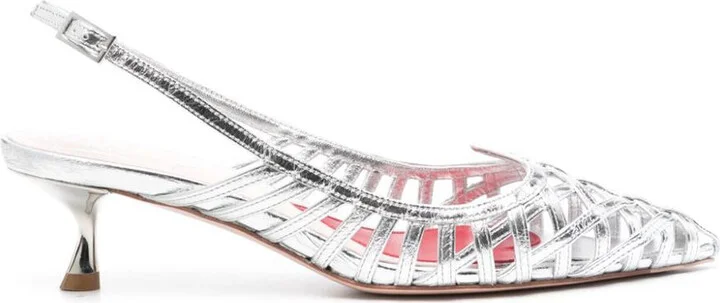 Roger Vivier I Love Vivier Leather Slingback Pumps