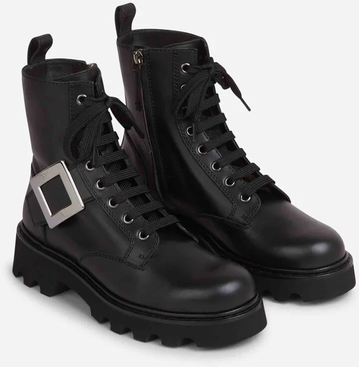 Roger Vivier Lace-Up Buckle Boots - Image 2