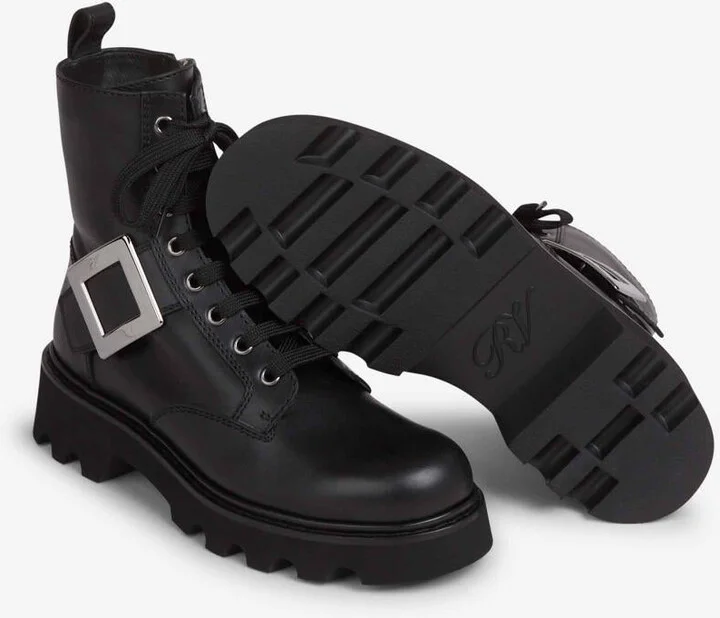 Roger Vivier Lace-Up Buckle Boots - Image 4