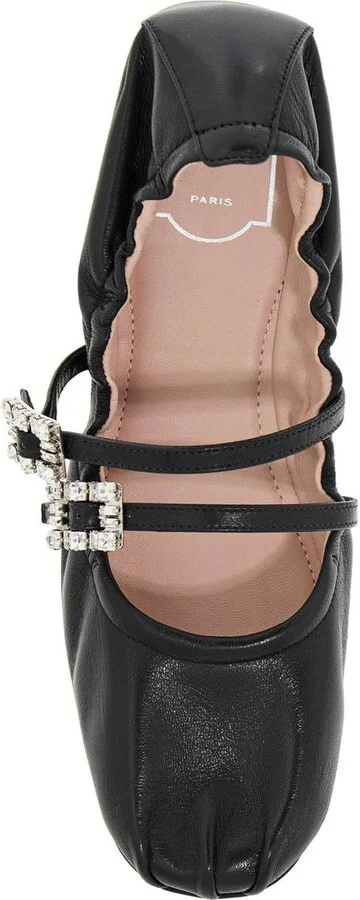 Roger Vivier Leather Ballerinas With Belt - Image 3