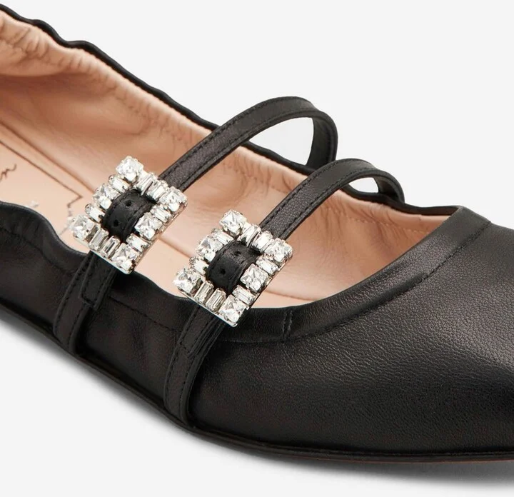 Roger Vivier Leather Ballerinas With Belt - Image 4
